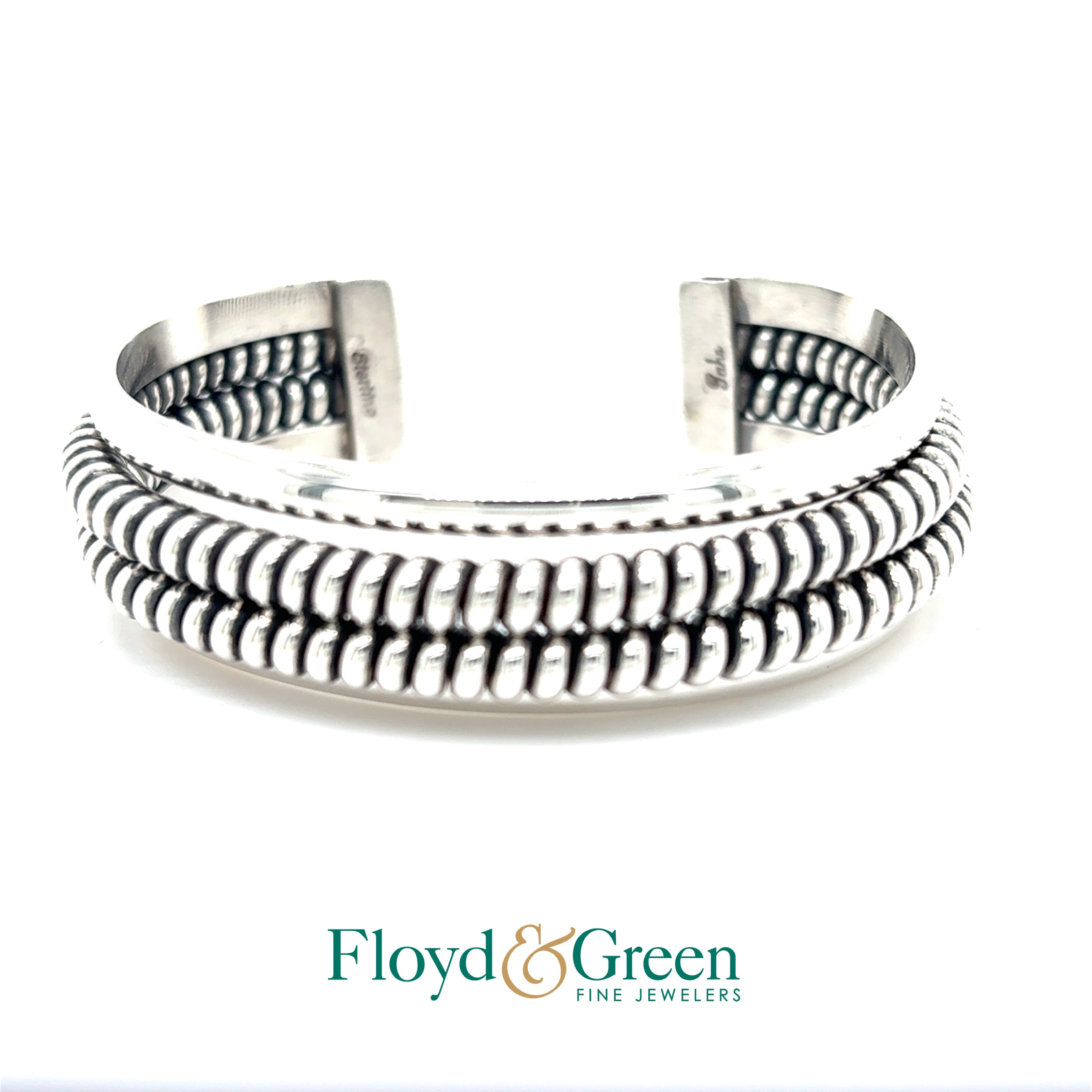 GAHE Navajo Vintage Sterling Silver Cuff Bracelet, 45.1g
