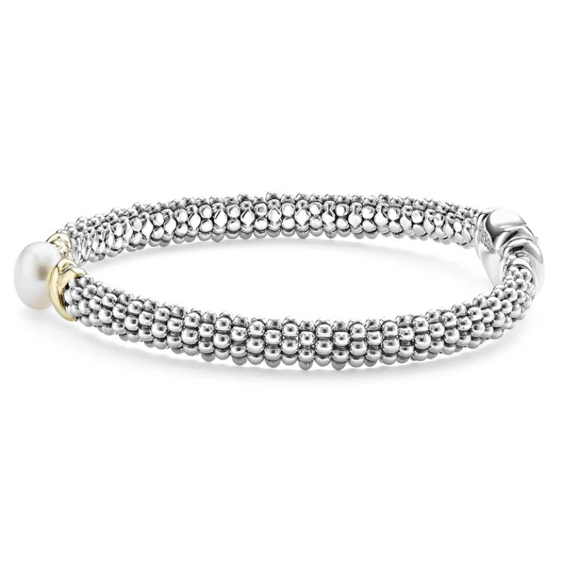 LAGOS Luna Two-Tone X Pearl Caviar Bracelet