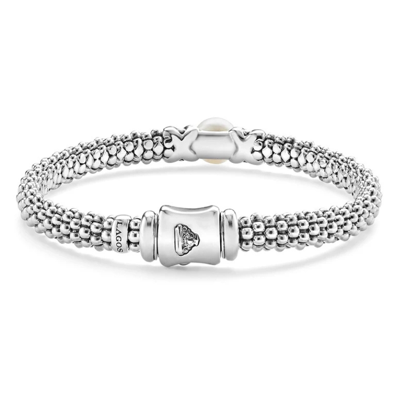 LAGOS Luna Two-Tone X Pearl Caviar Bracelet