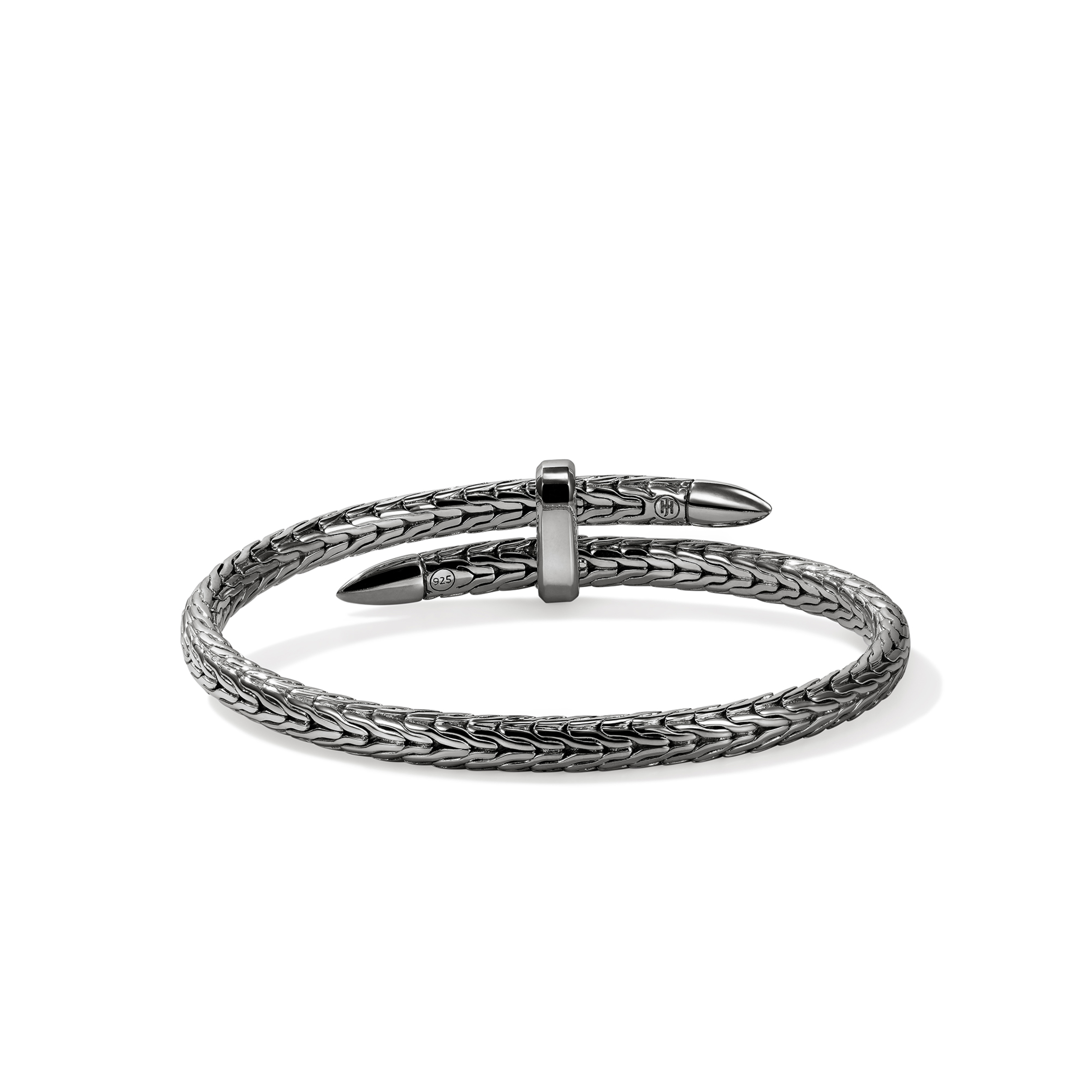 JOHN HARDY Sterling Silver & Black Rhodium Spear Flex Cuff