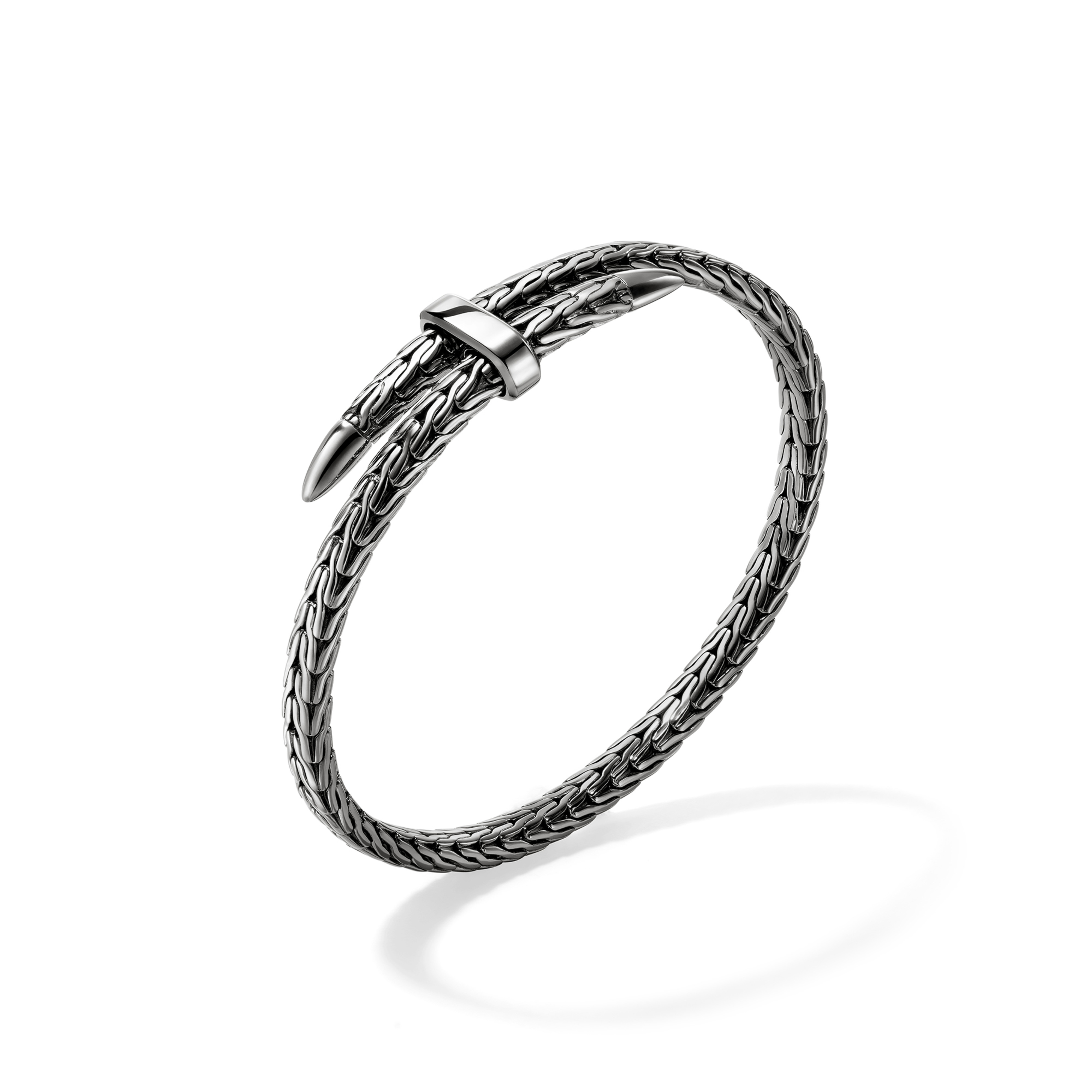 JOHN HARDY Sterling Silver & Black Rhodium Spear Flex Cuff