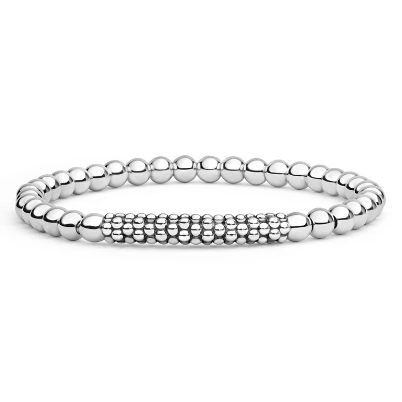 SS Sig Cav 5mm Bar Stretch Bracelet