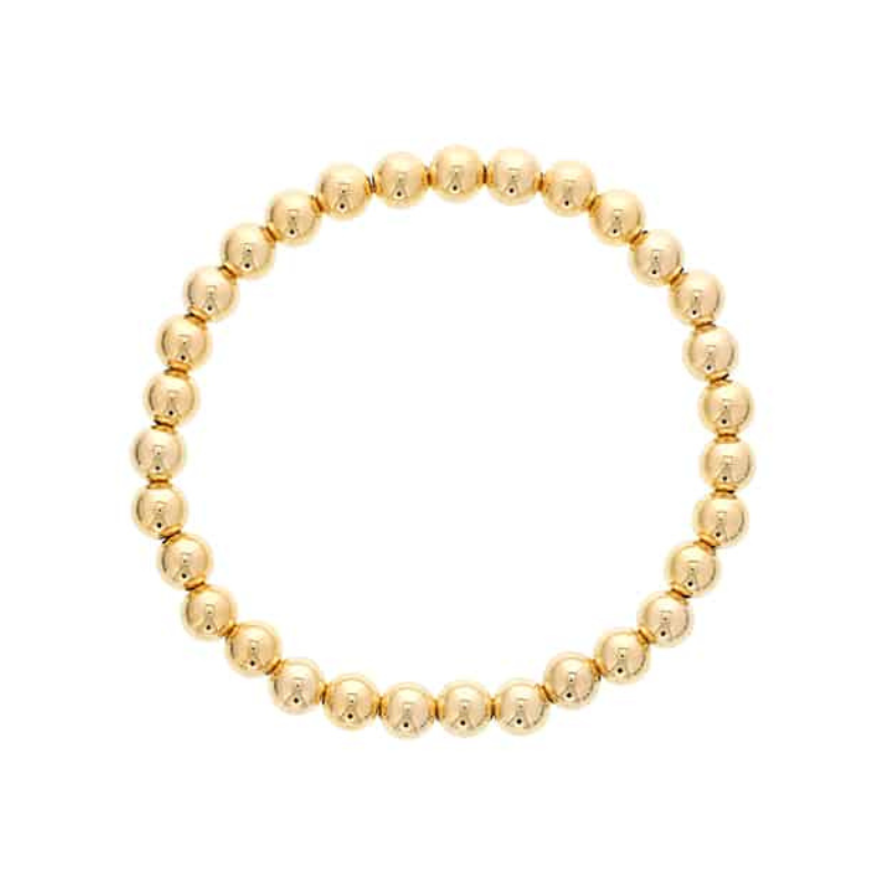 DEE BERKLEY 6mm Beaded Stretch Bracelet