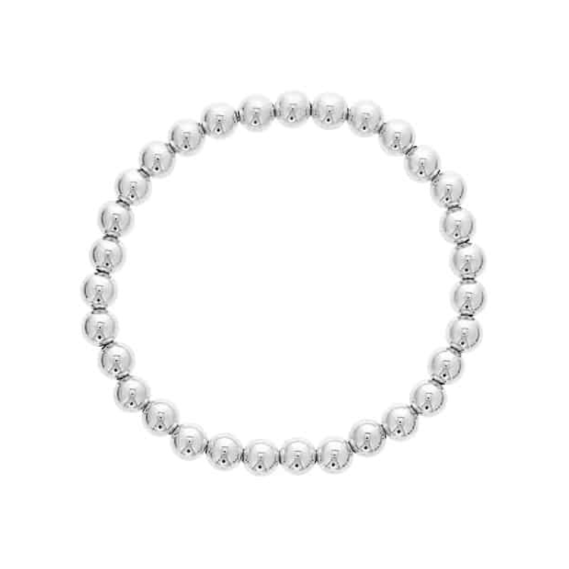 DEE BERKLEY 6mm Beaded Stretch Bracelet