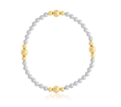 4mm SS Beads w/ 4mm and 6mm Gold Filled Beads Bracelet
