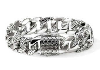 S/O-Curb Bracelet, Sterling Silver, 14mm