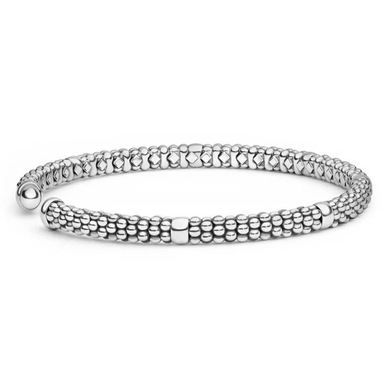 SS Sig Cav 6 Bar Torq Bracelet Size 7
