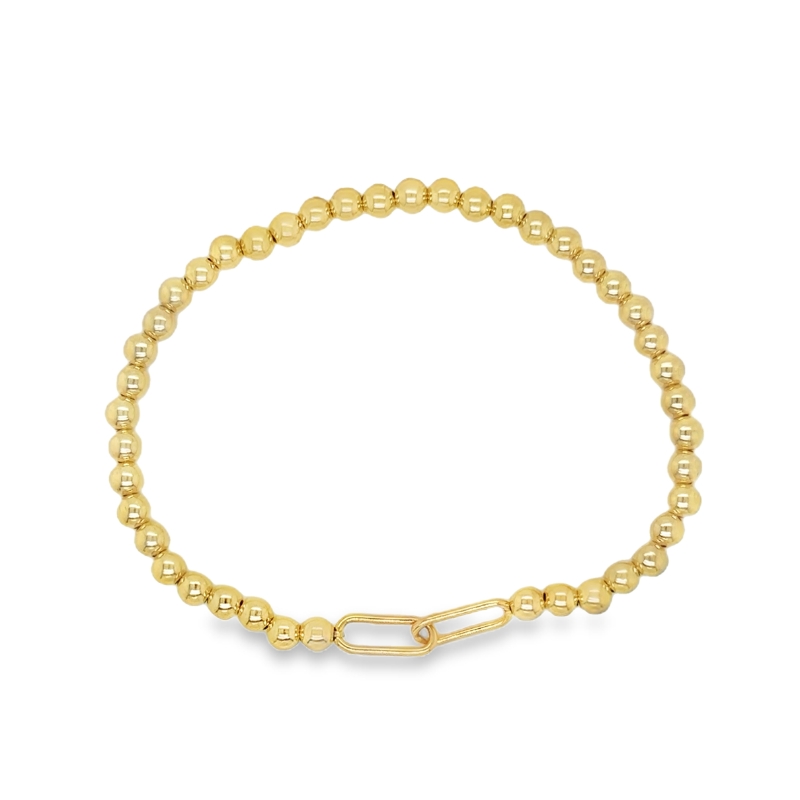 14kt Gold Filled with Paperclip Accent Shine Bright Bracelet