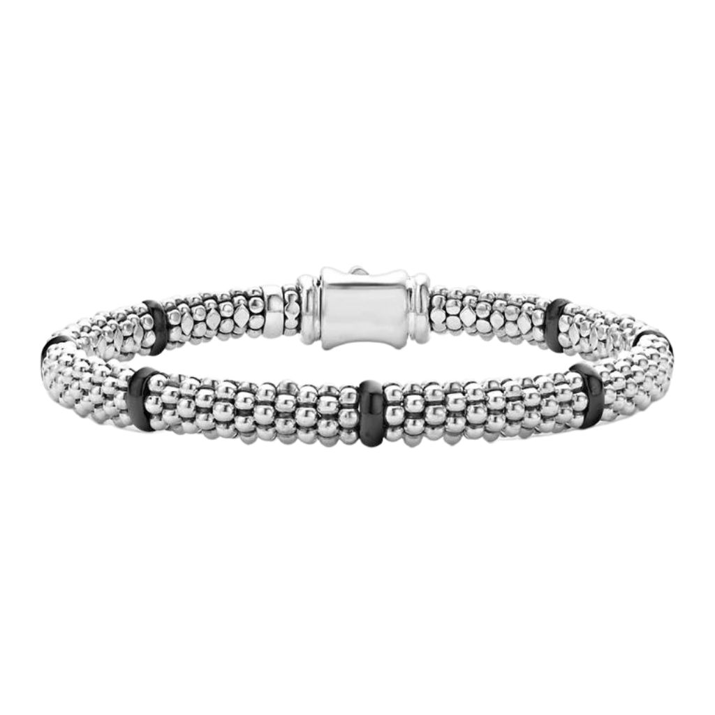 LAGOS Black Caviar Ceramic Station Bracelet