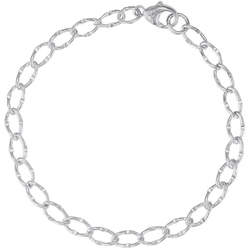 REMBRANDT Dapped Single Link Curb Classic Bracelet