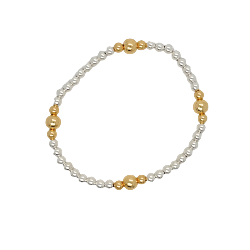 4mm SS Beads w/ 4mm and 6mm Gold Filled Beads Bracelet