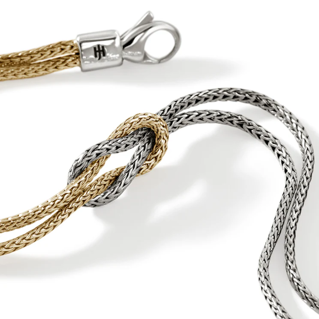 JOHN HARDY Two Tone Love Knot Bracelet
