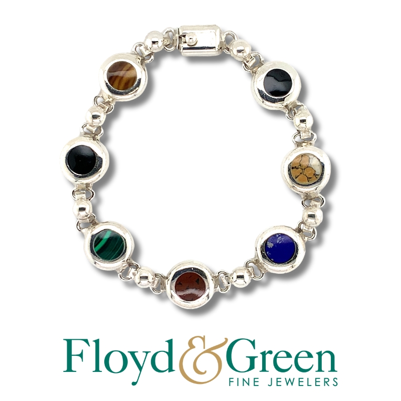 Multi Color Glass Stone Bracelet