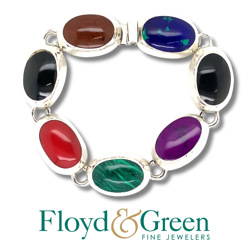 Multi Color Glass Stone Bracelet