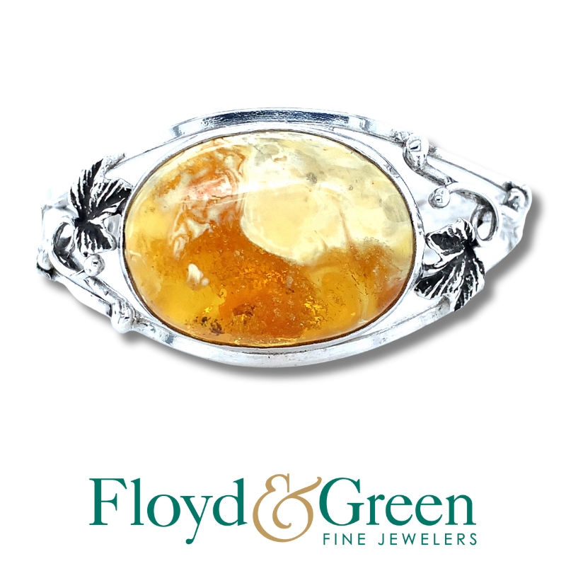 Yellow Glass Stone Bangle Bracelet