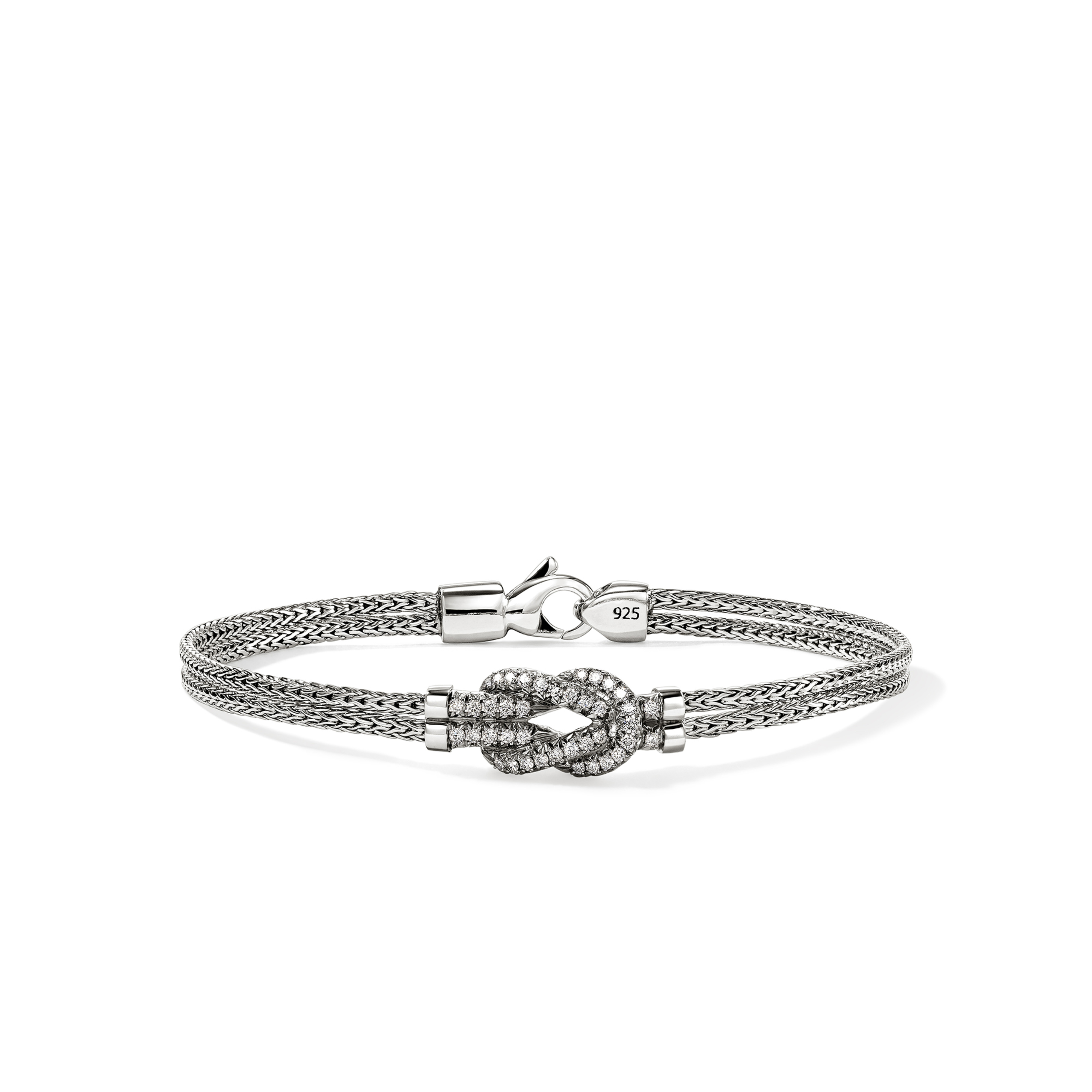 JOHN HARDY Love Knot Diamond Double Row Bracelet