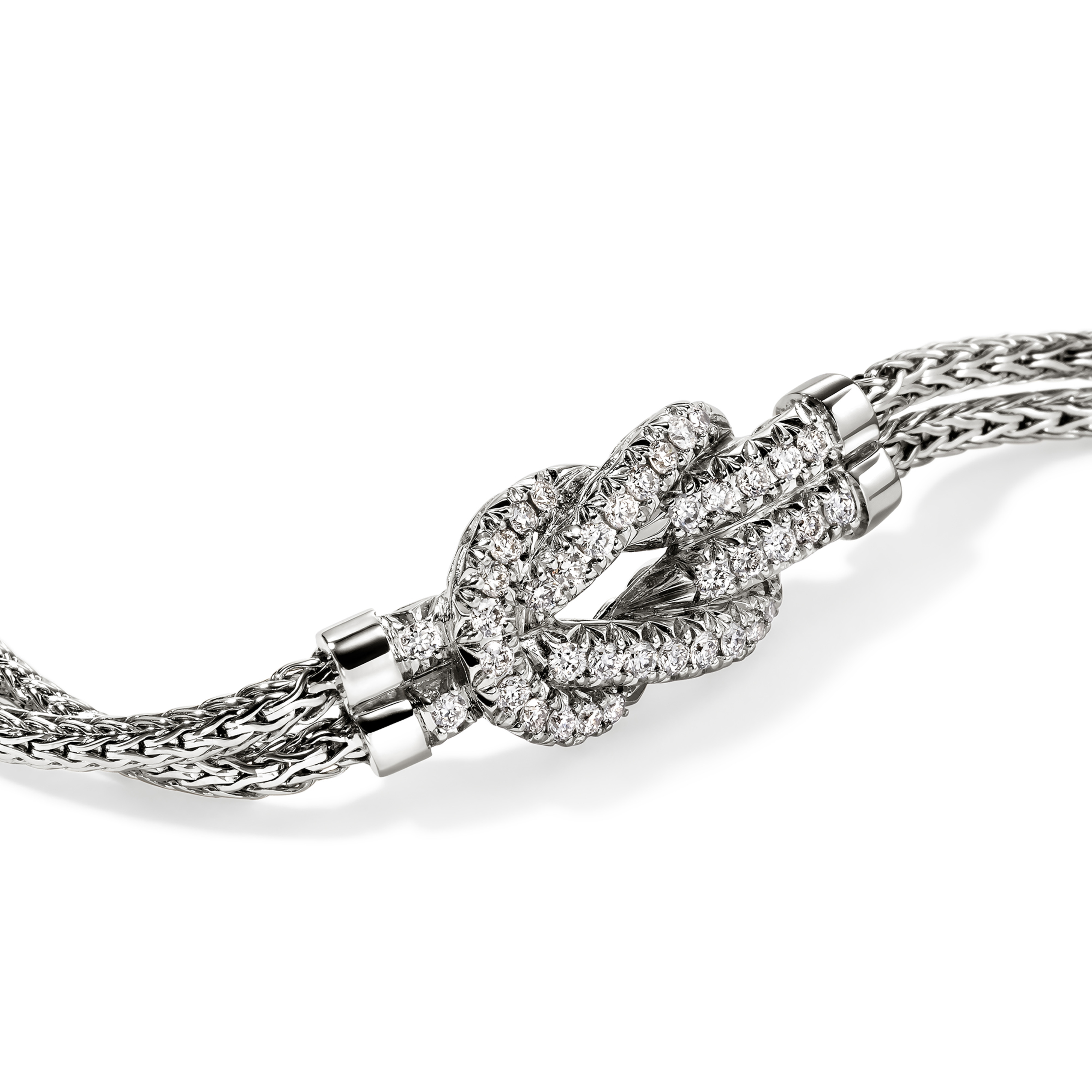 JOHN HARDY Love Knot Diamond Double Row Bracelet