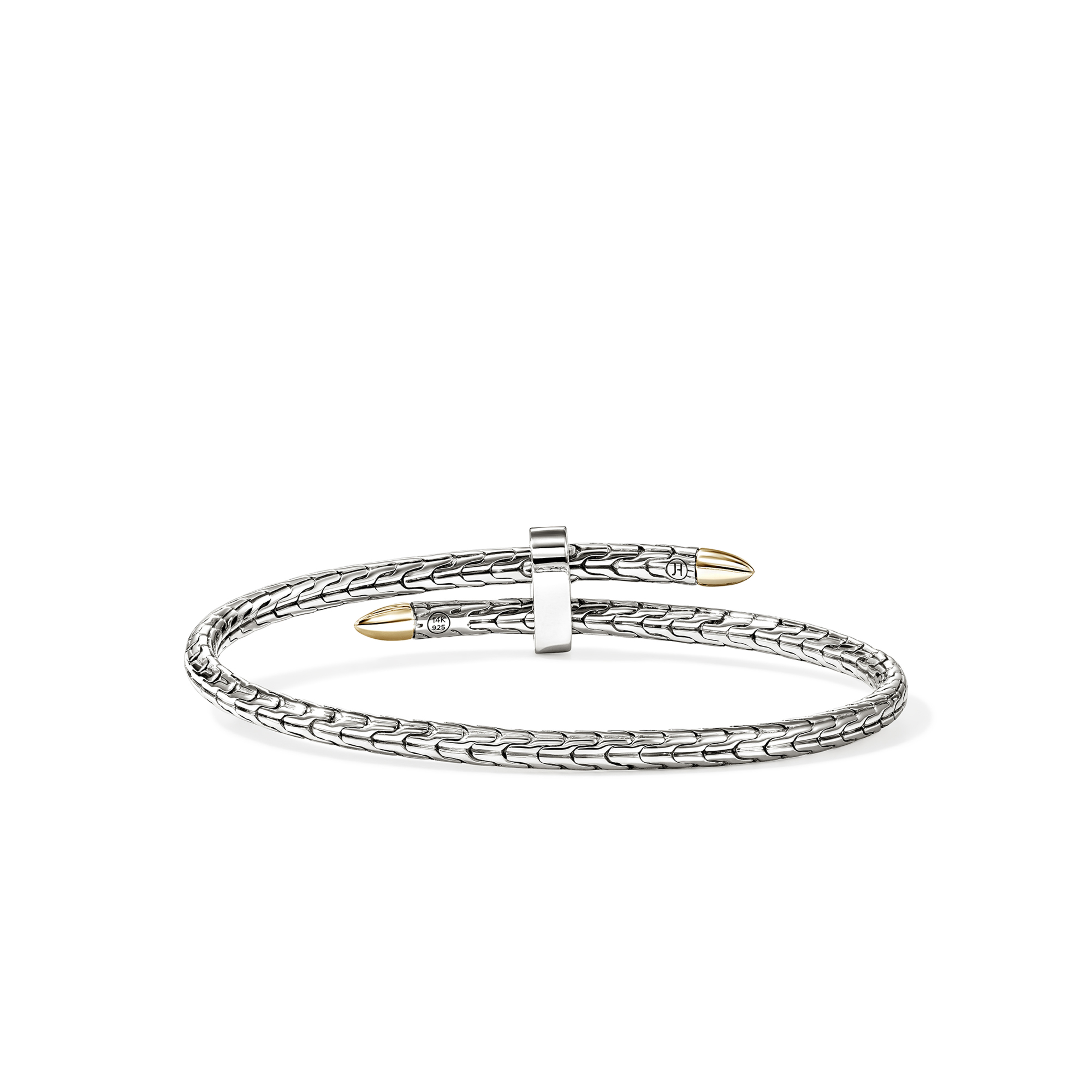 JOHN HARDY Spear Bypass Diamond Flex Cuff Bracelet