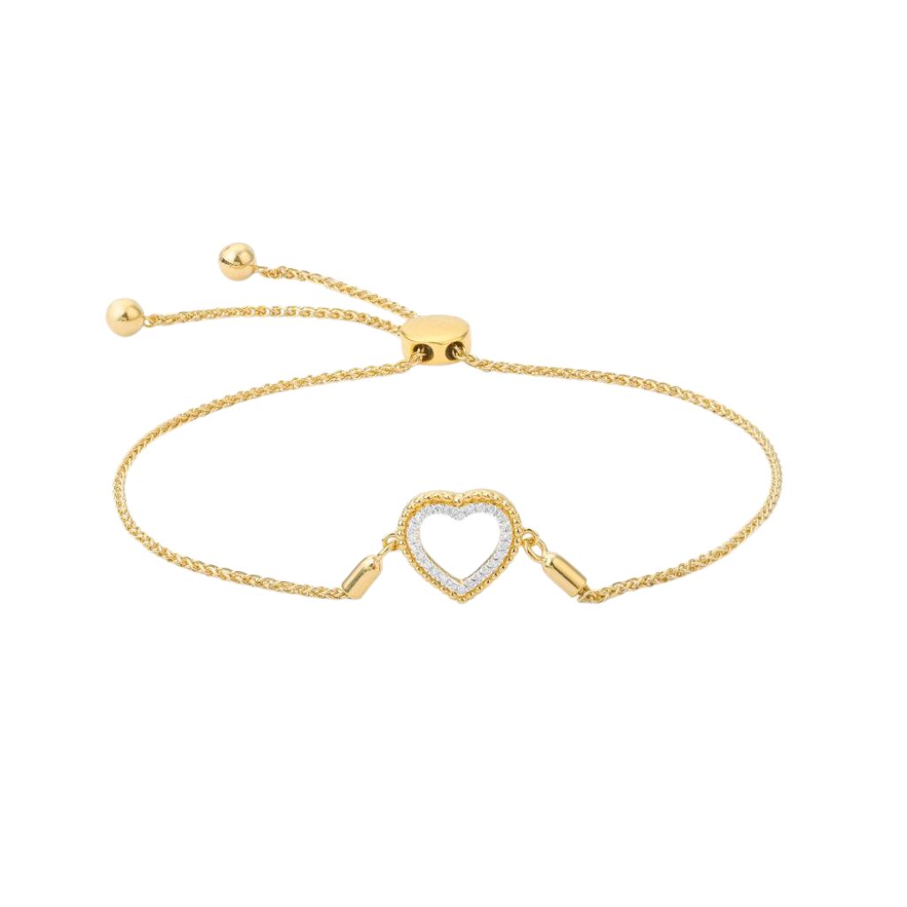 ELLA STEIN  Beaded Heart Bolo Bracelet