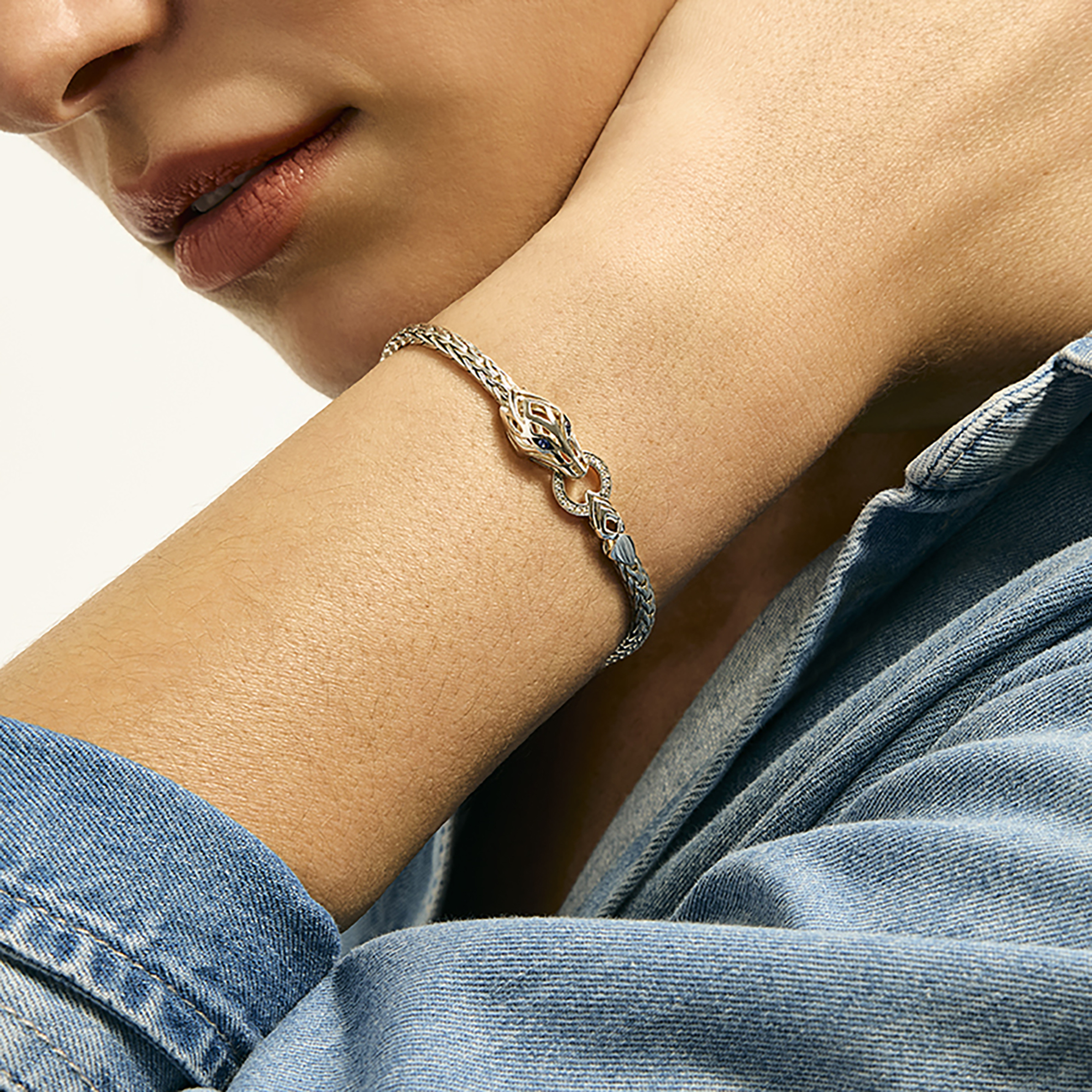 JOHN HARDY Naga Diamond and Sapphire Bracelet