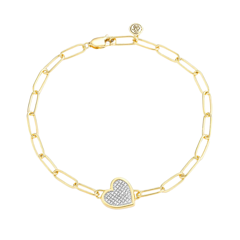 14KP SS My Love Chain Bracelet