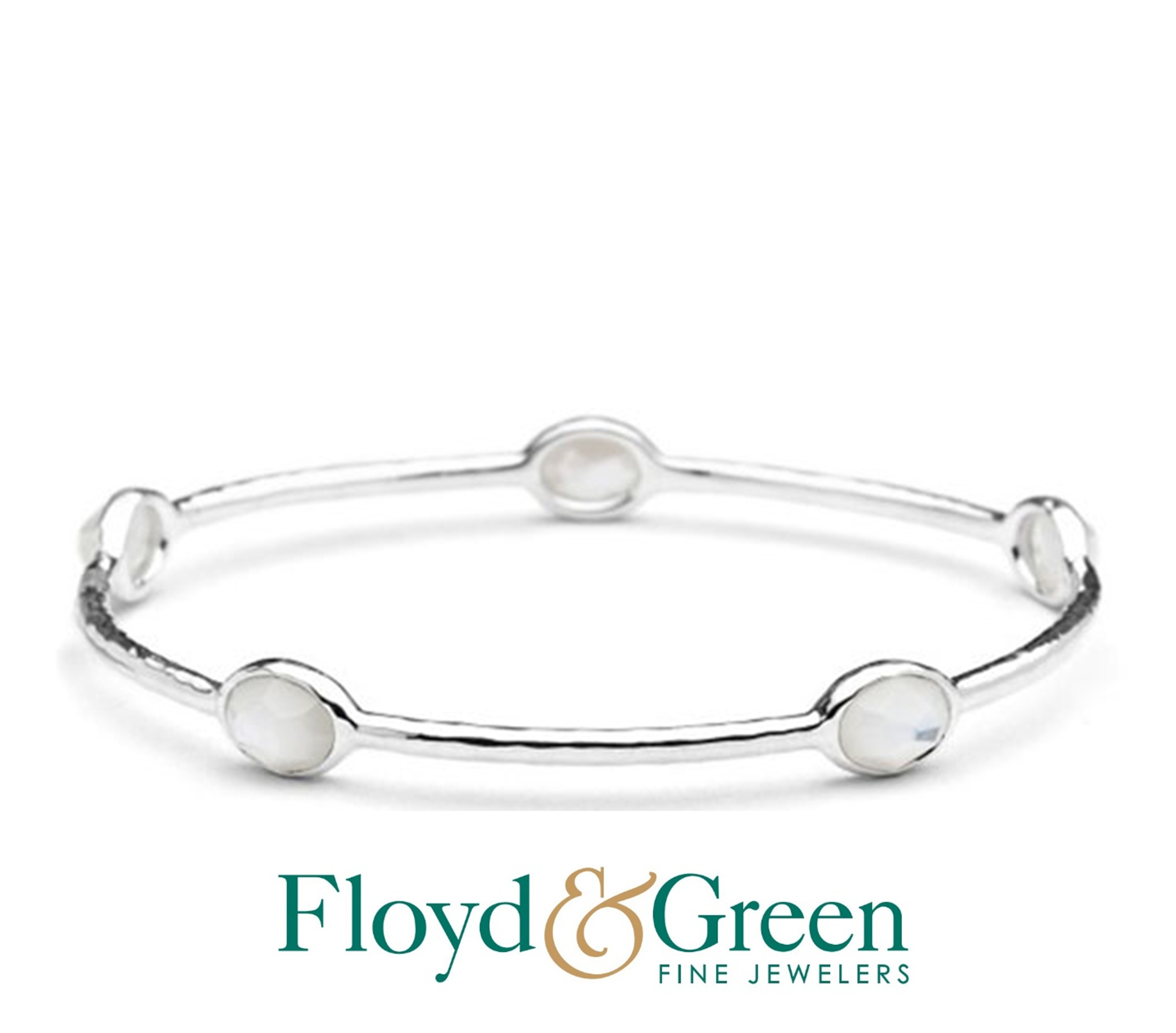 Ippolita Sterling Silver Rock Candy 5-Stone Bangle: MOP