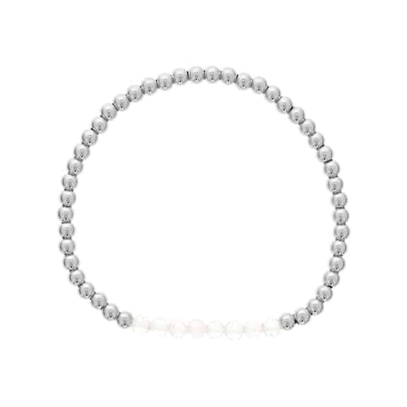 April Sterling Silver White Topaz Mini