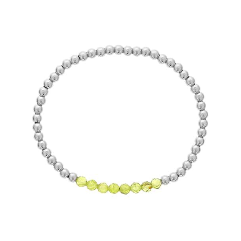 August Sterling Silver Peridot Mini