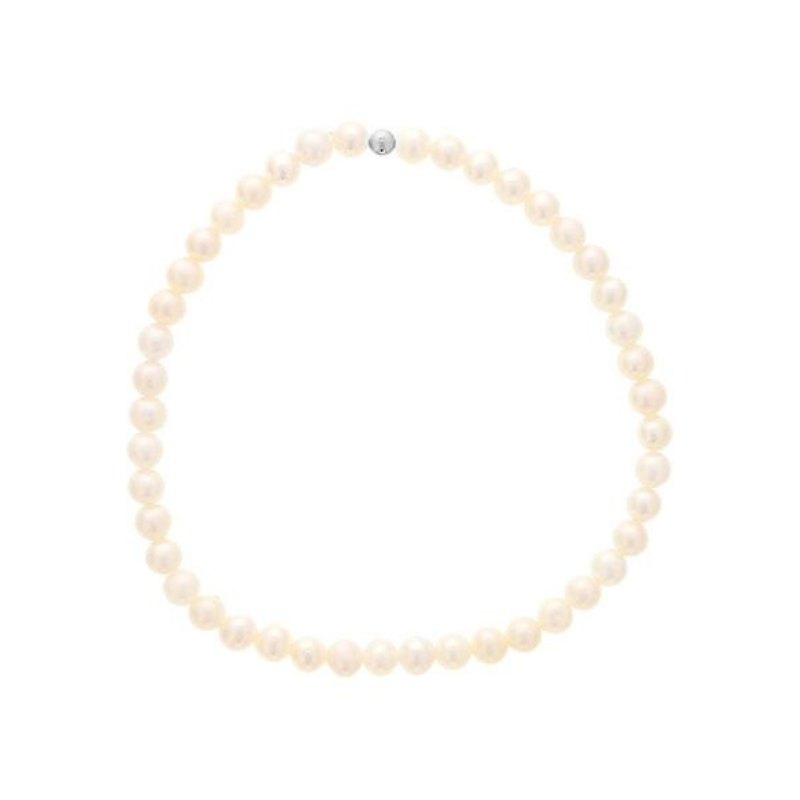 4MM Faceted Pearl Bracelet w/ Sterling Silver Finishing Bead