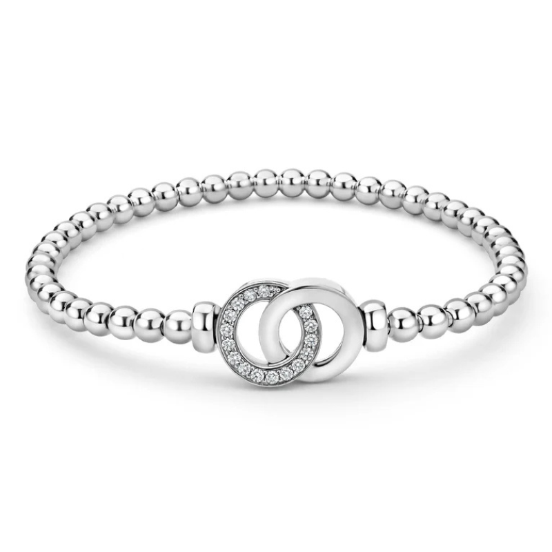 S/S Sig Cav Dia 4mm Stretch Bracelet Size 7