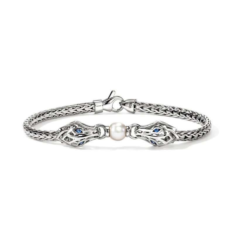 SS Naga Station Bracelet w/ 6-6.5MM FWCP Size UM