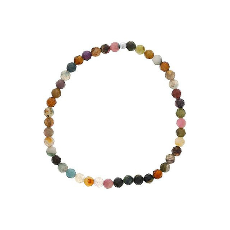 DEE BERKLEY Faceted Tourmaline Stretch Bracelet