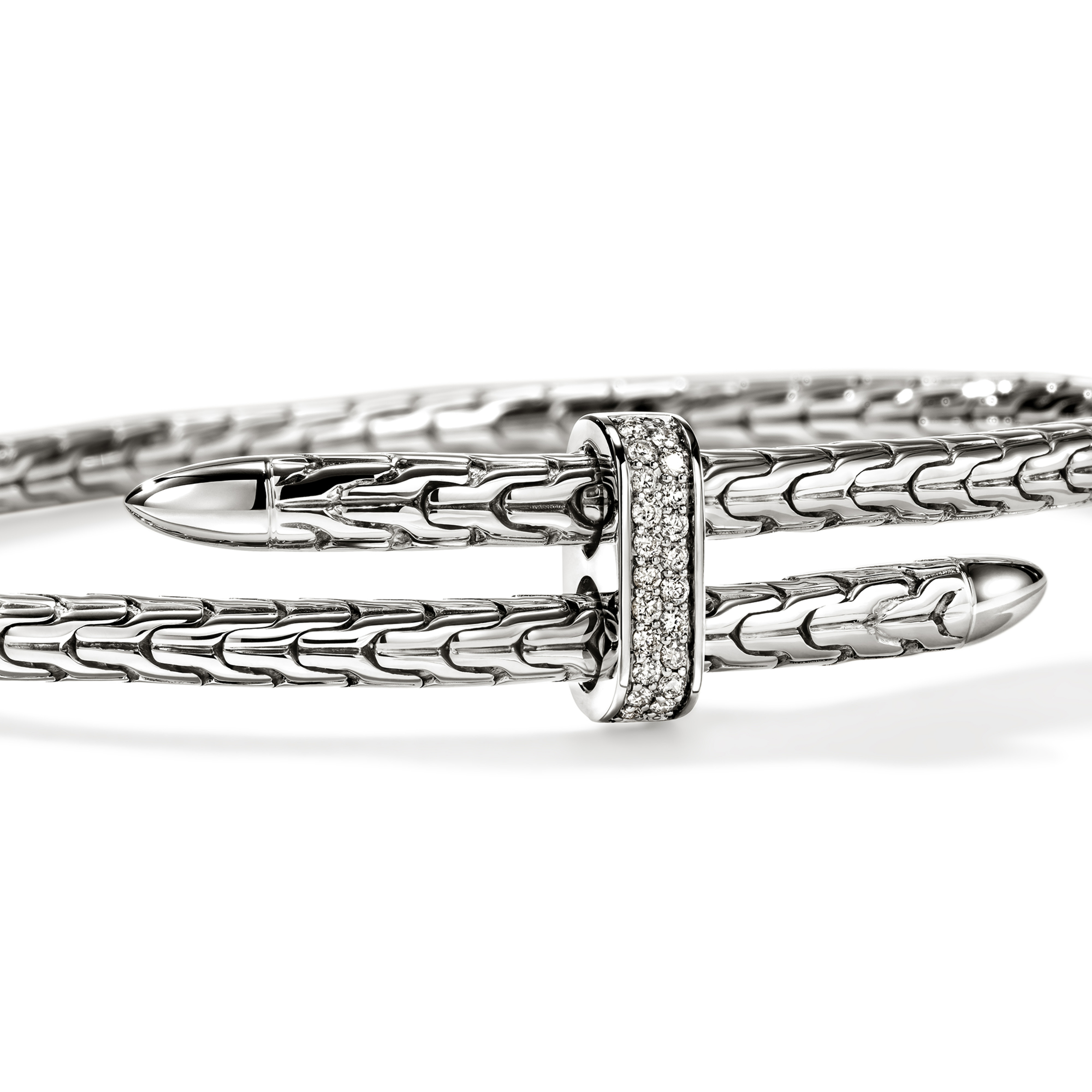 JOHN HARDY Spear Bypass Diamond Flex Cuff