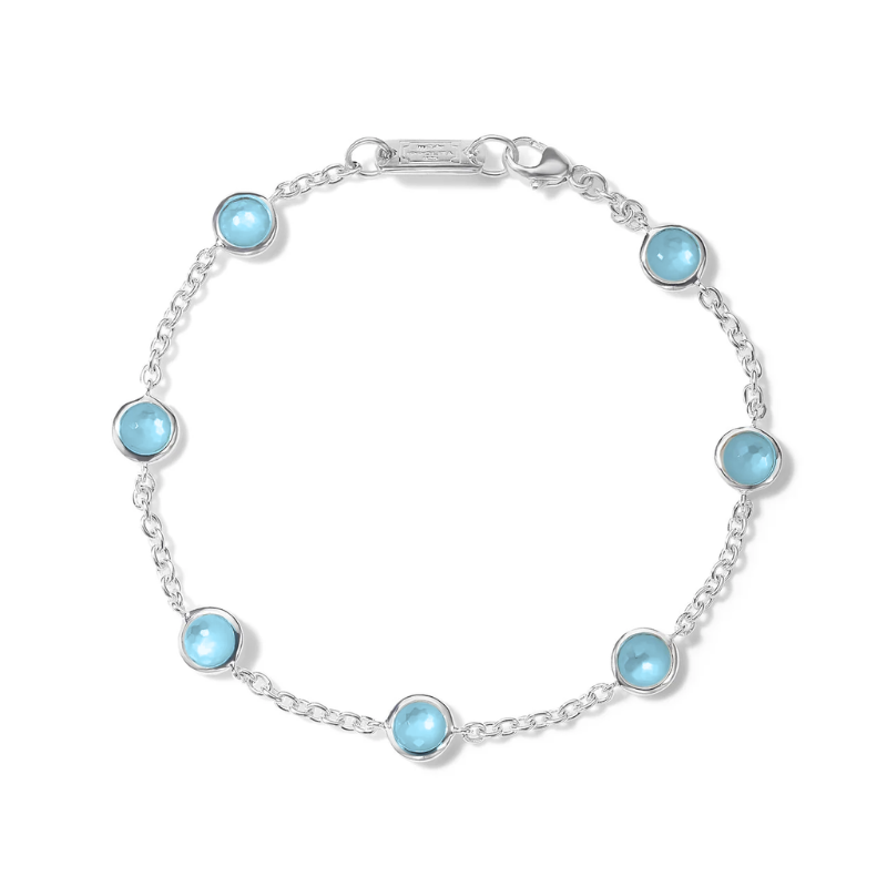 Lucente 925 Lollipop® Confetti Bracelet in Dyed Blue Jade 7.75
