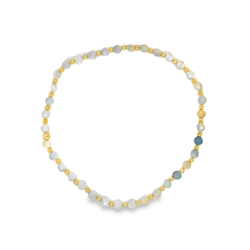 Morganite & 14kt Gold Filled Gemstone Bead Bracelet