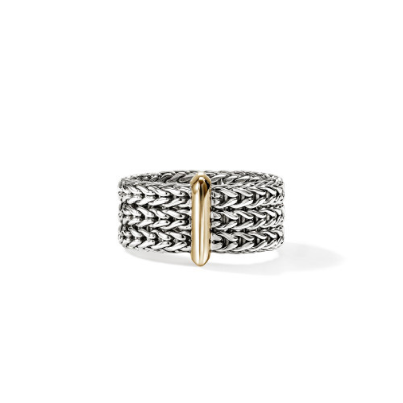 SS/14KY Icon Link 9MM Band Ring Size 8