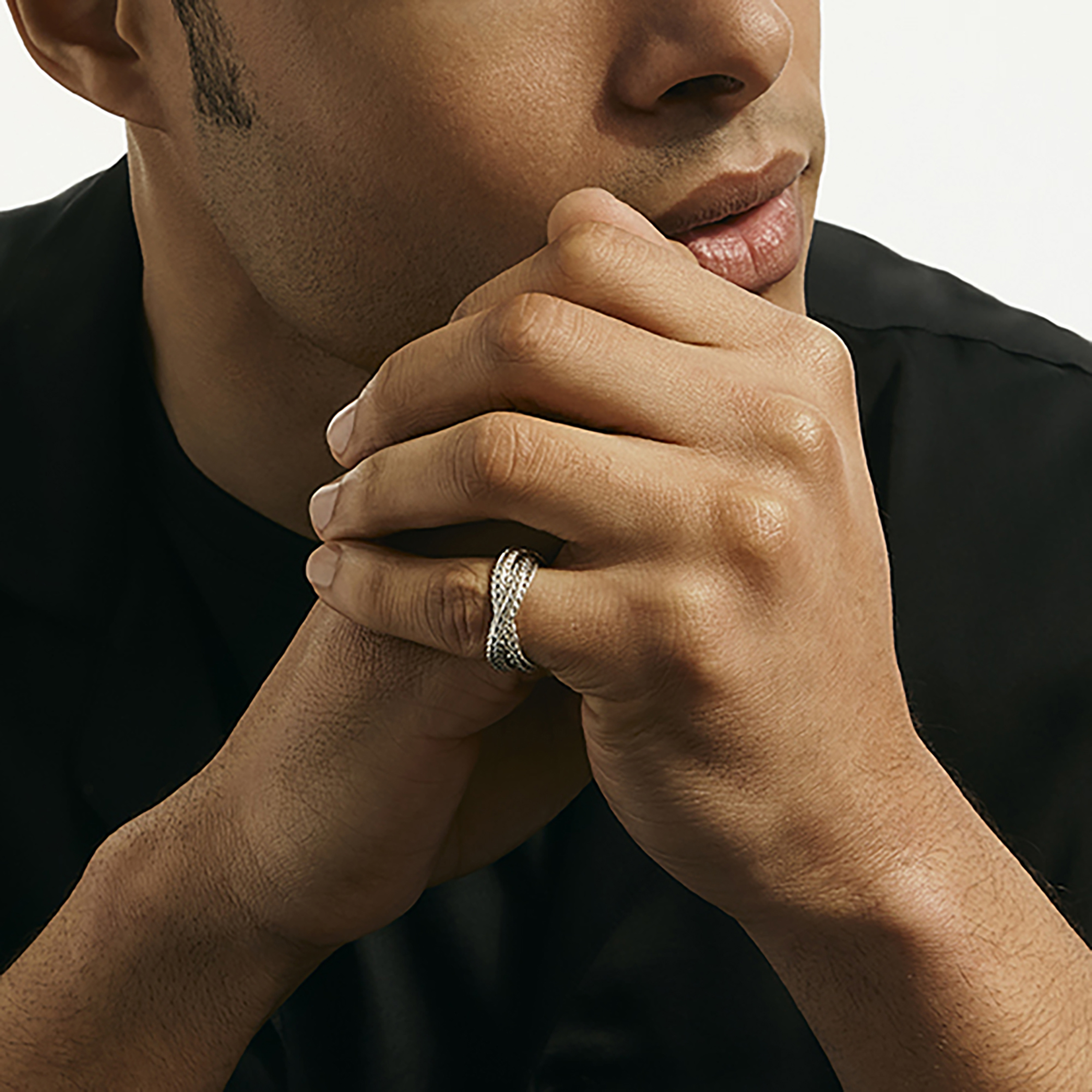 JOHN HARDY Kami Chain Crossover Ring