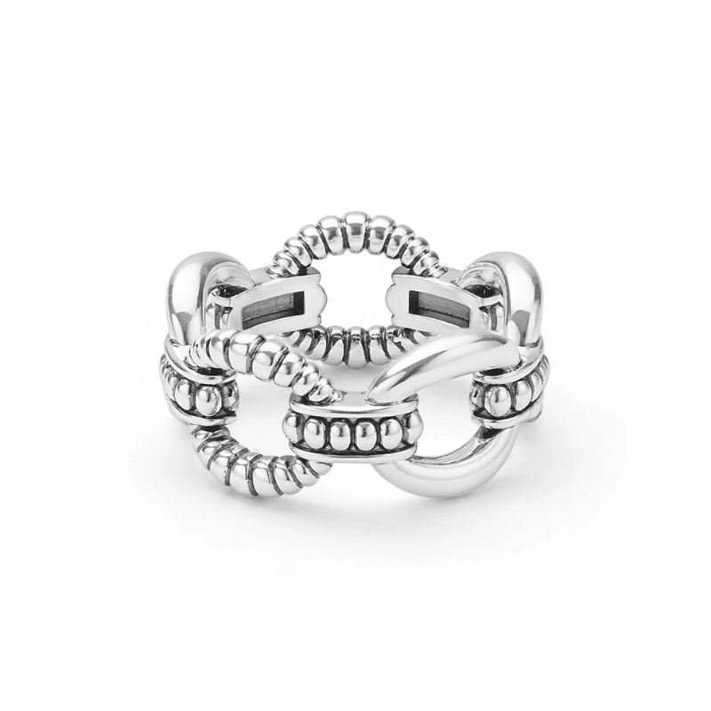 LAGOS Signature Caviar Fluted Link Ring