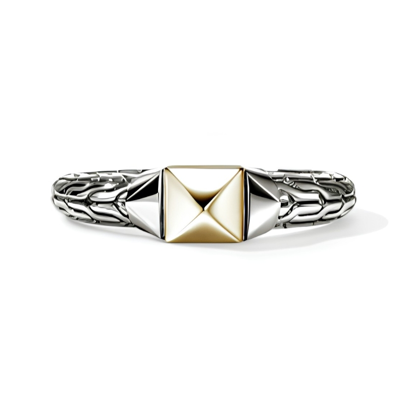 JOHN HARDY Icon Gold & Silver Pyamid Ring