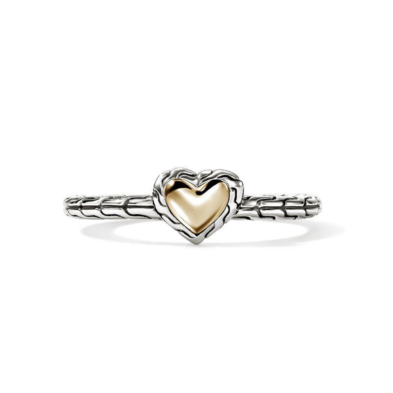 JH Essentials Heart 14K Gold & Silver Ring, Size 8