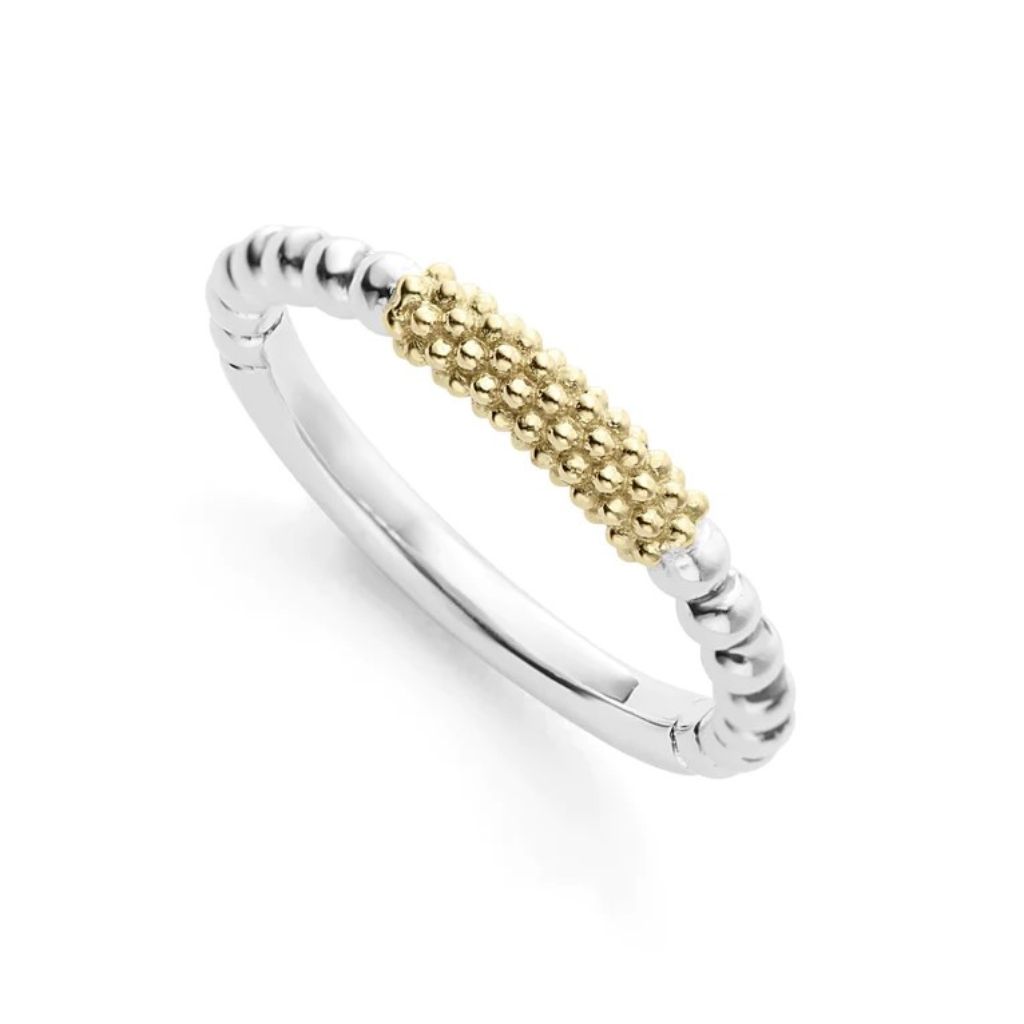 LAGOS Caviar Icon Two Tone Stacking Ring