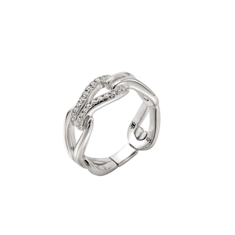 JOHN HARDY Diamond Pavé Surf Link Ring