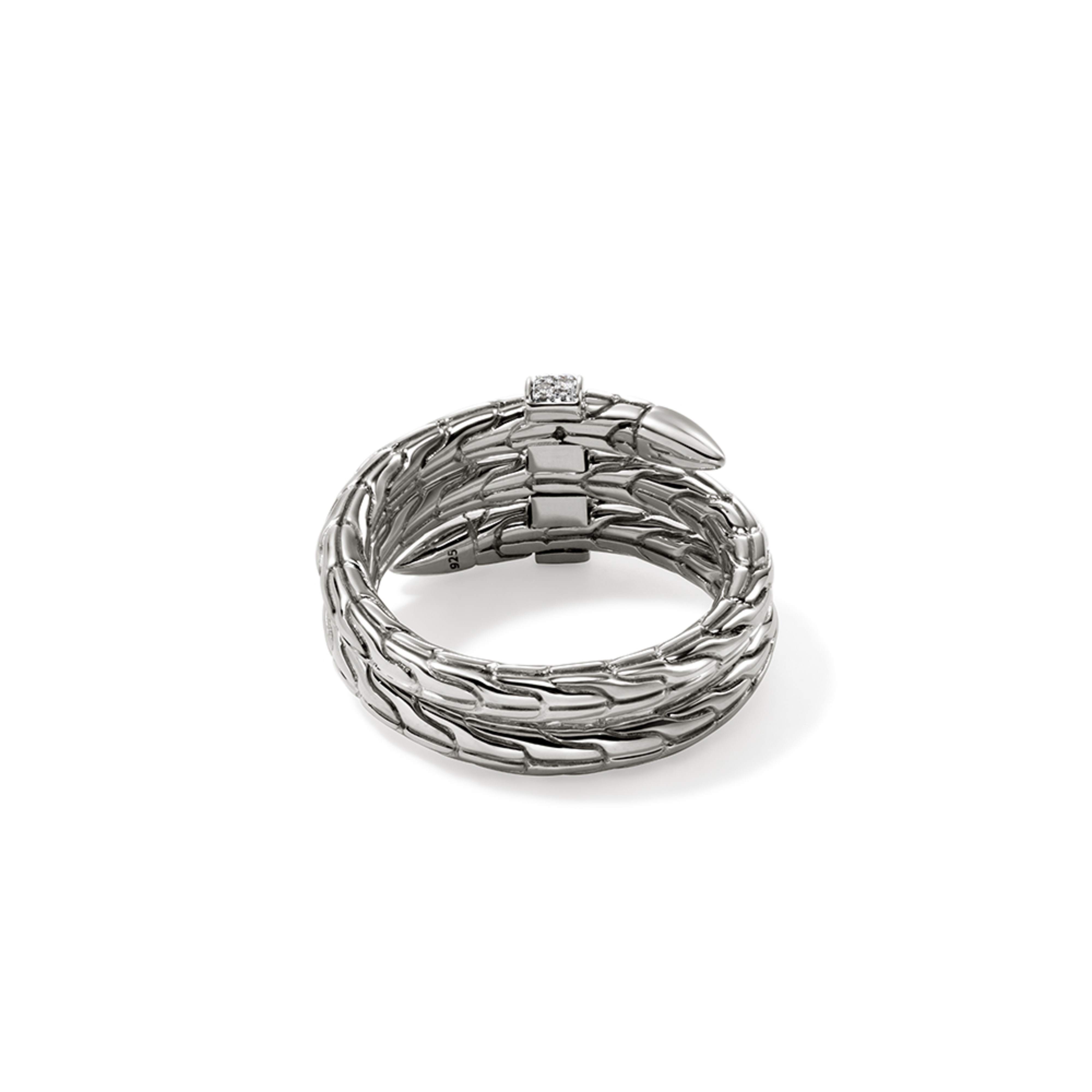 JOHN HARDY Spear Diamond Double Coil Ring