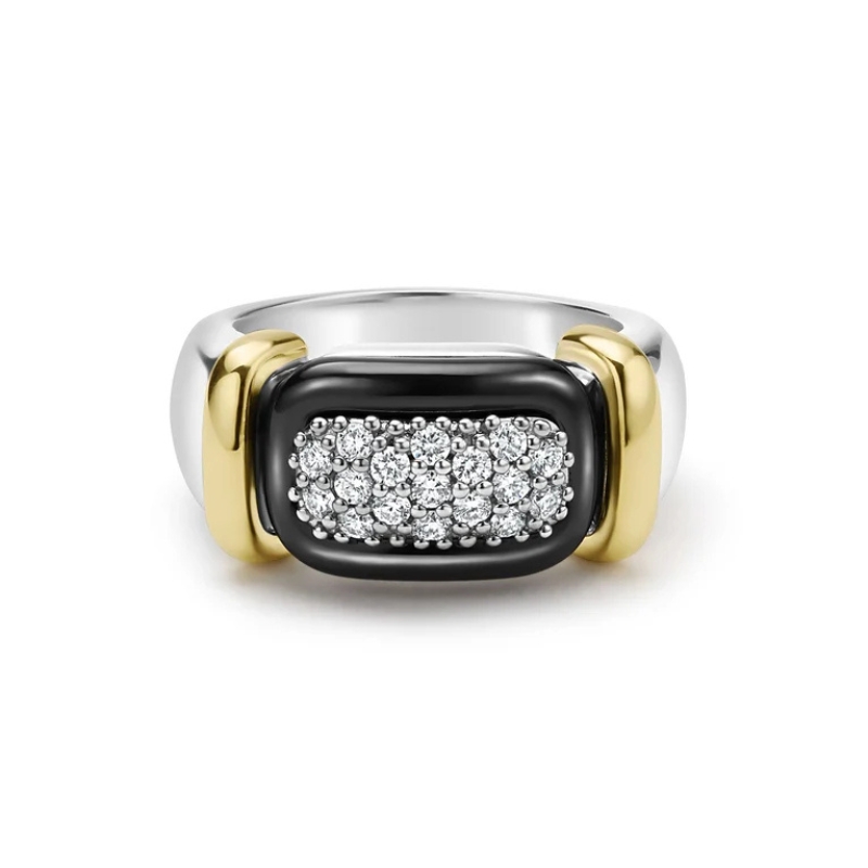 LAGOS Black Caviar Diamond Ring