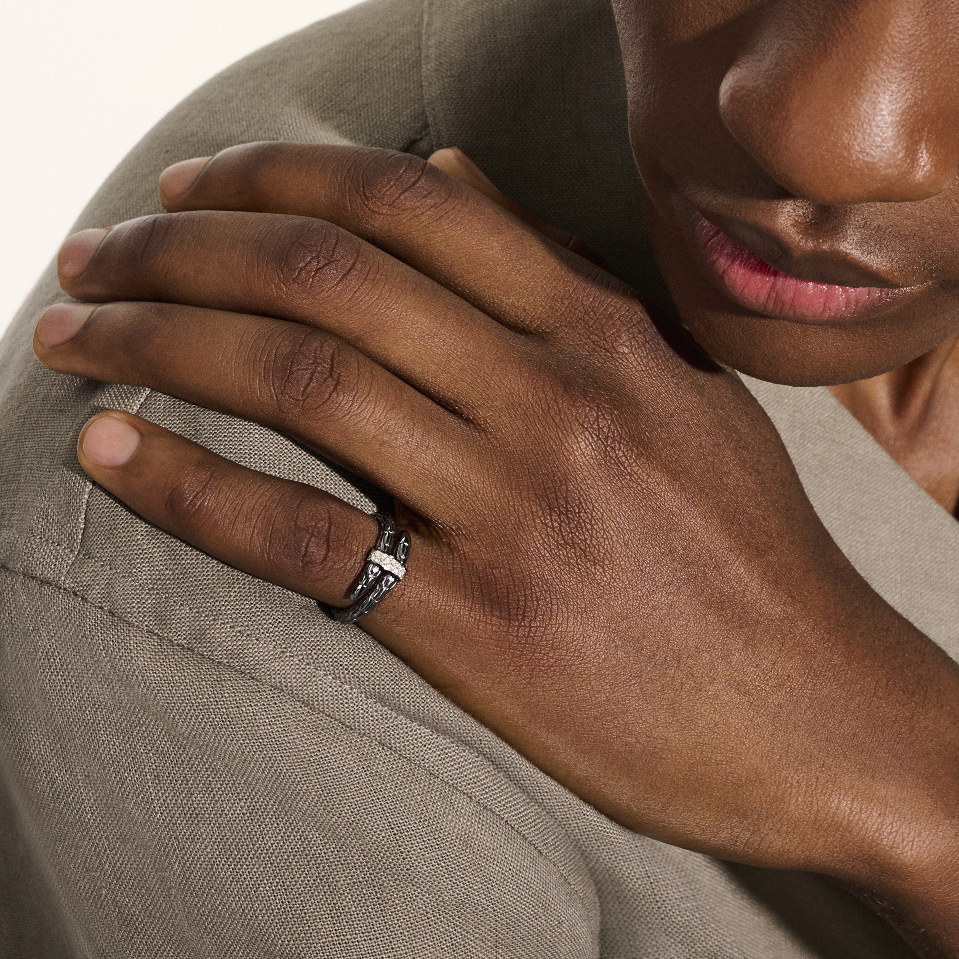JOHN HARDY Spear Diamond Bypass Ring