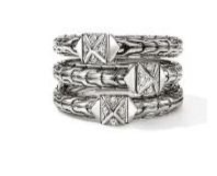 JOHN HARDY Icon Triple Row Diamond Pyramid Ring