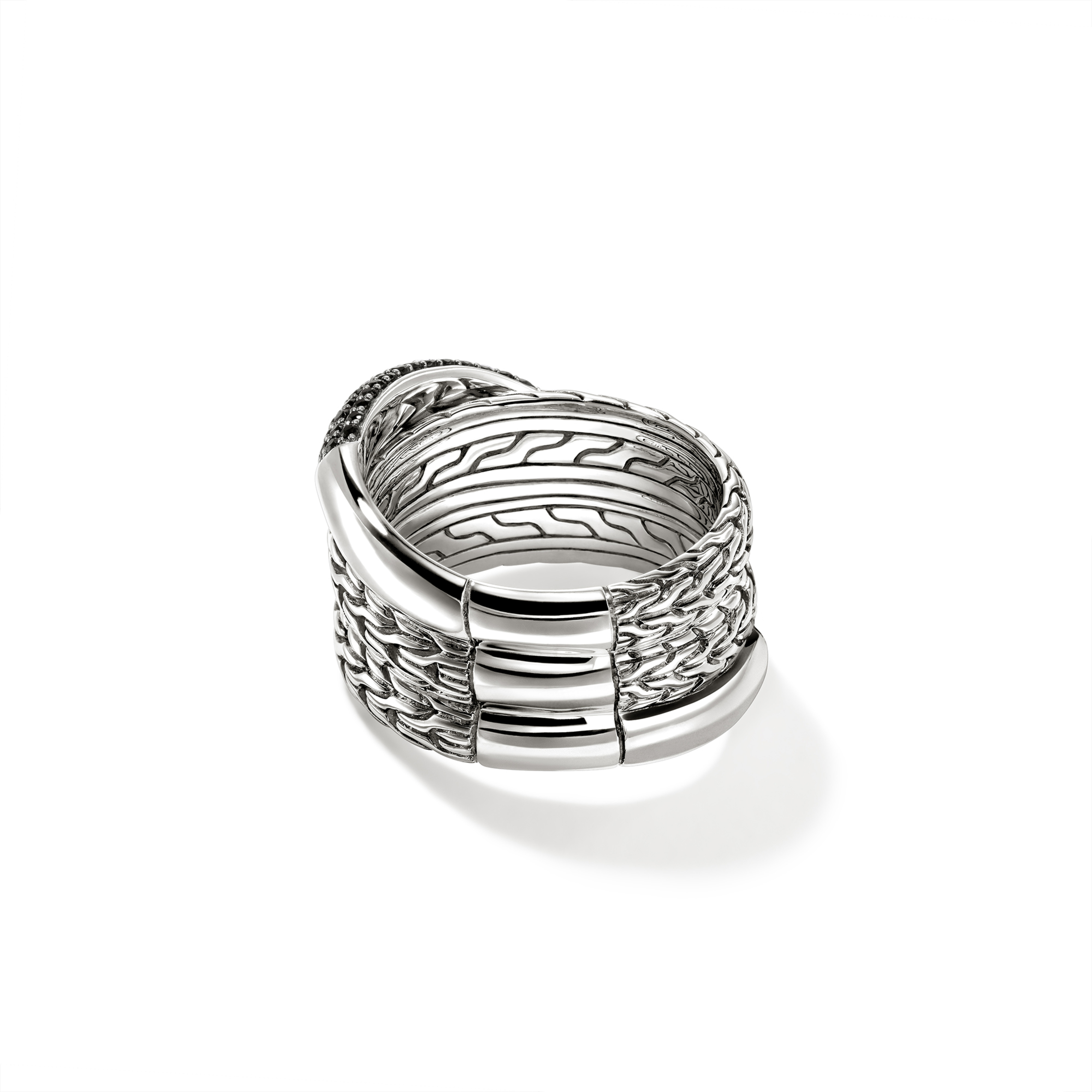 vJOHN HARDY Essentials Pavé Crossover Ring