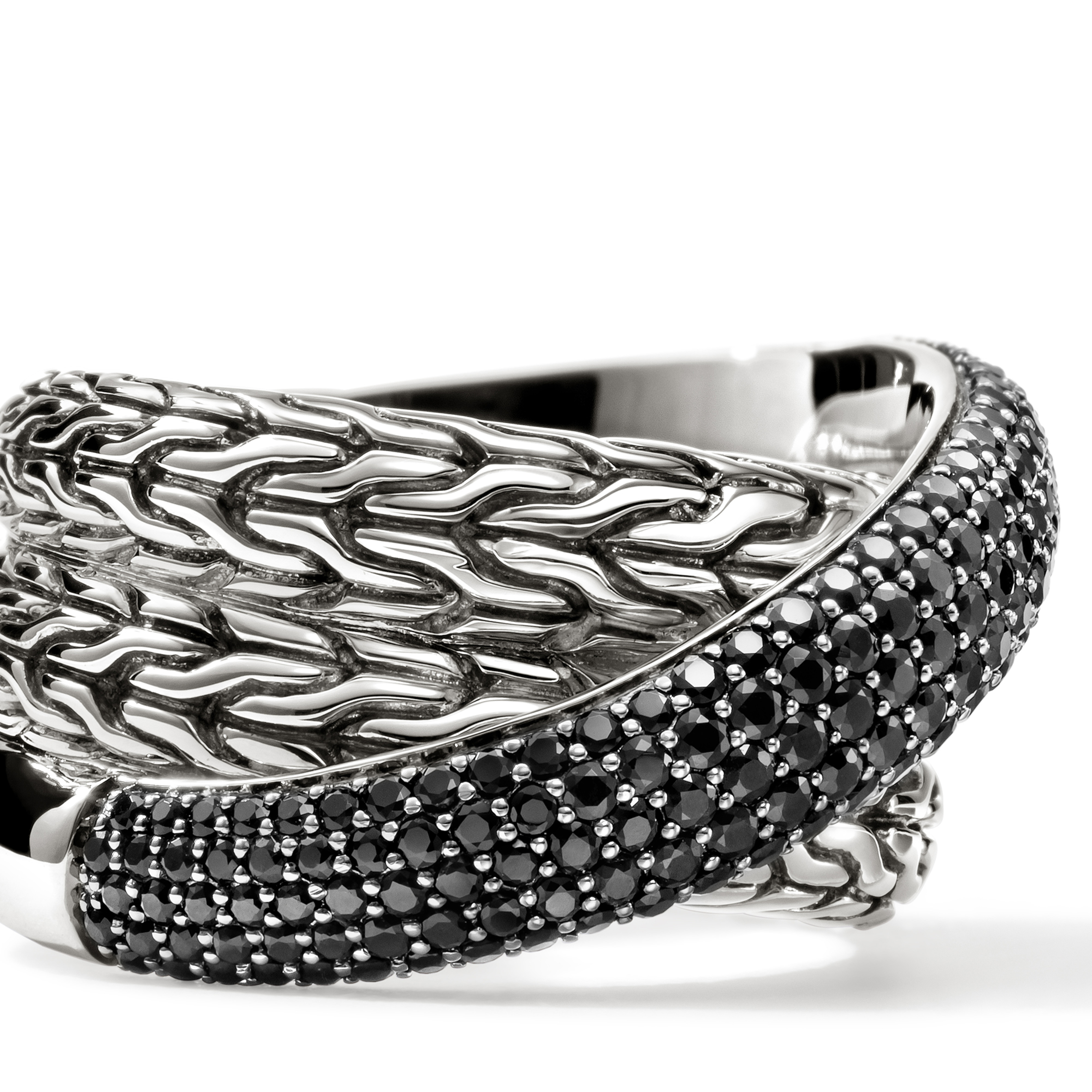 vJOHN HARDY Essentials Pavé Crossover Ring