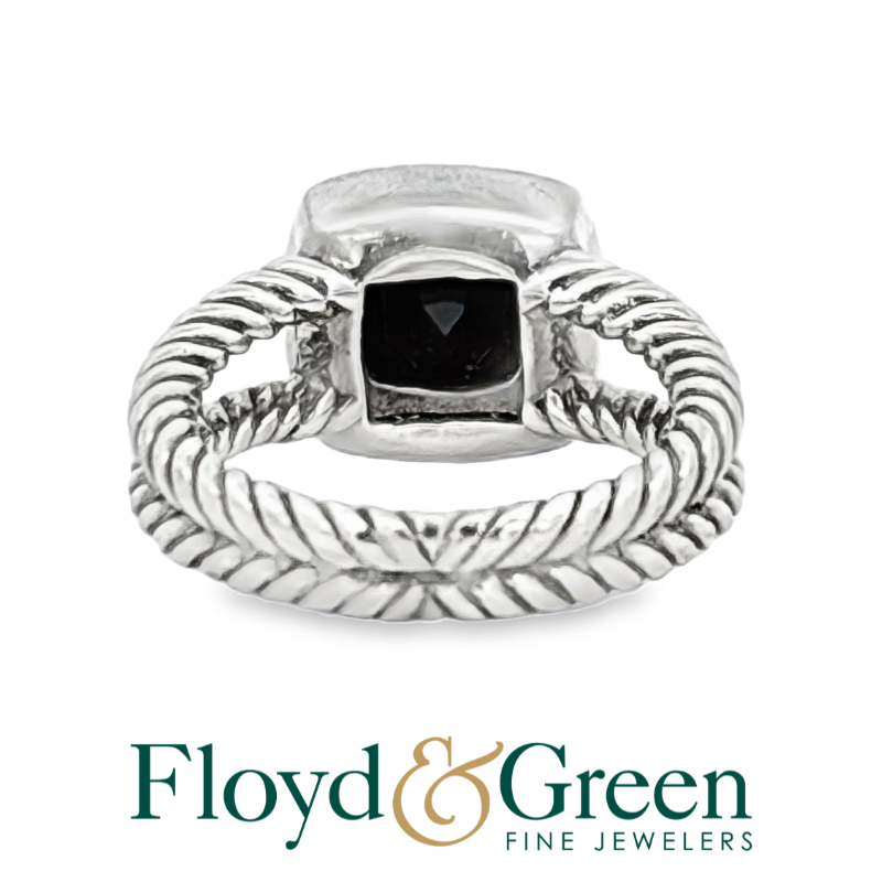 DAVID YURMAN Petite Albion Black Onyx & Diamond Ring