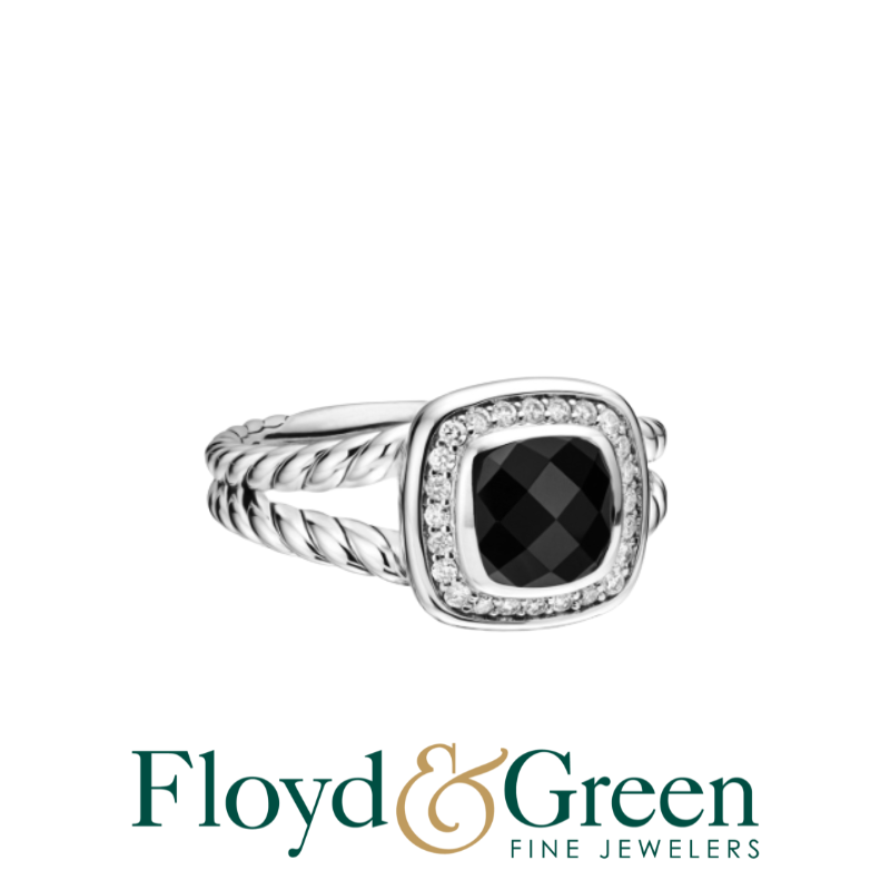 DAVID YURMAN Petite Albion Black Onyx & Diamond Ring